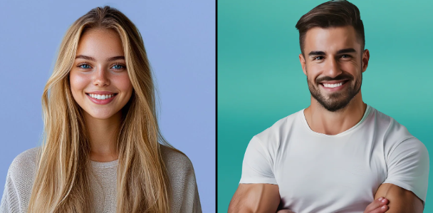 man and woman shoing results from teh Collagen Superdose formulas