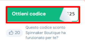 codice sconto Spinnaker Boutique da poter ottenere e risparmiare su abbigliamento Spinnaker Boutique