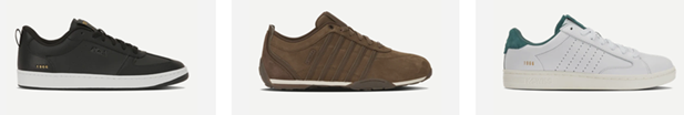 image showing some K-Swiss men's footwear