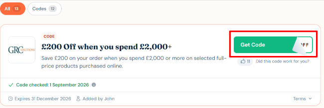 Save £200 on your order when you spend £2,000 or more on selected full-price products