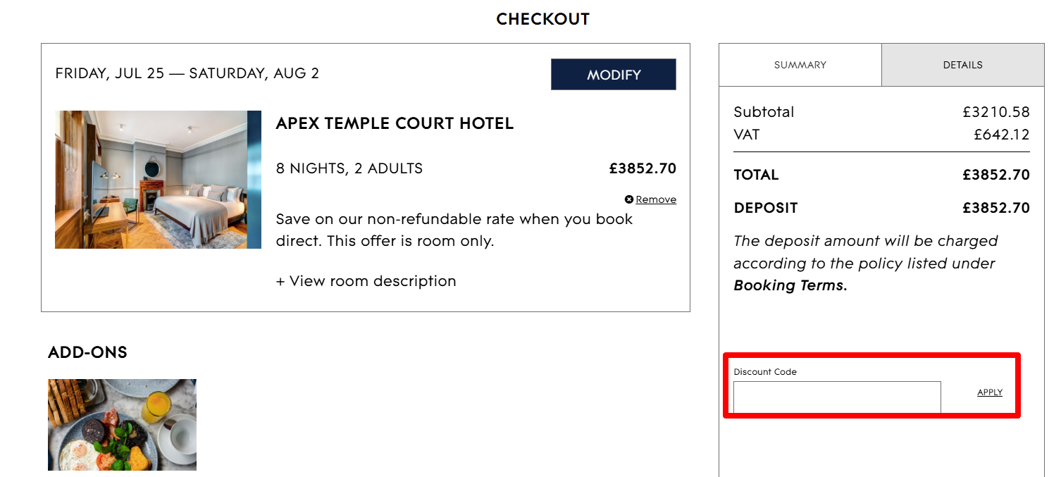Paste your discount code in the red box to redeem it