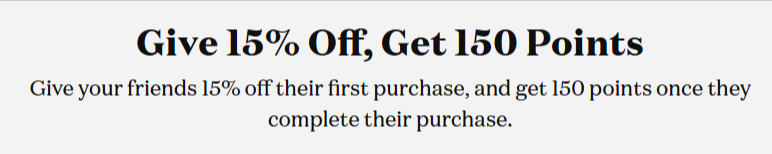 The Commodity referral program banner from their website