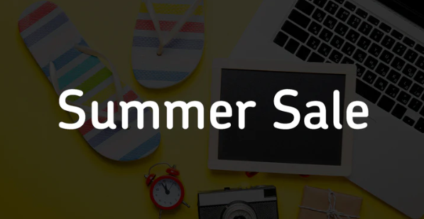 The summer sale banner from the Back To The Office website.