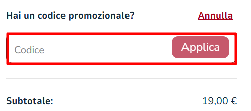 carrello del sito ufficiale MONDADORI STORE dove poter inserire un codice sconto MONDADORI STORE