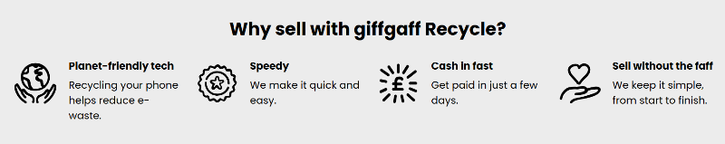 Reasons why you should sell at Giffgaff Recycle