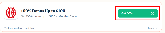 get a bonus when yu gamble with Genting Casino games