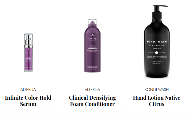 sales items on a white background