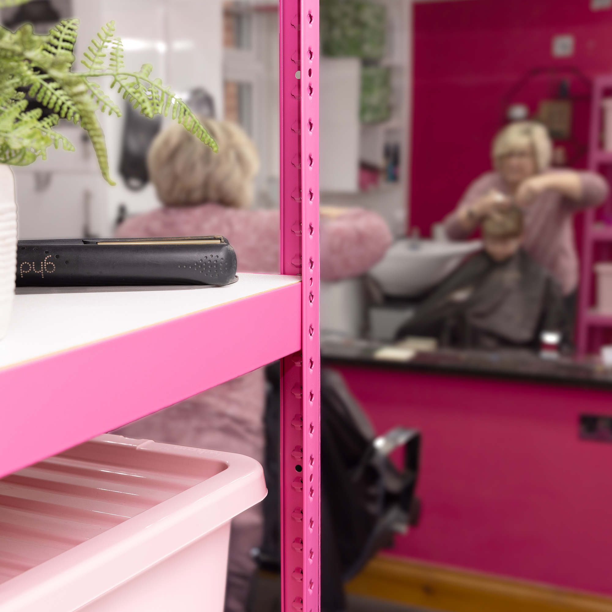 BiGDUG’s Pink with Purpose Shelving unit for Breast Cancer Awareness Month