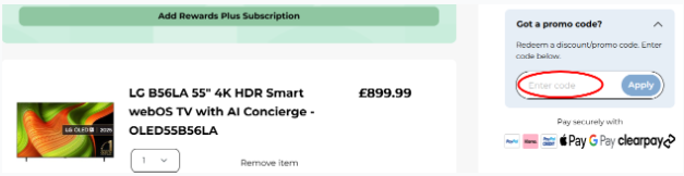 A box where you can add your Hughes voucher code to redeem it