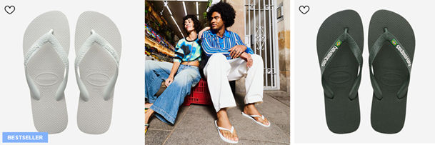image showing men's flipflops from Havaianas