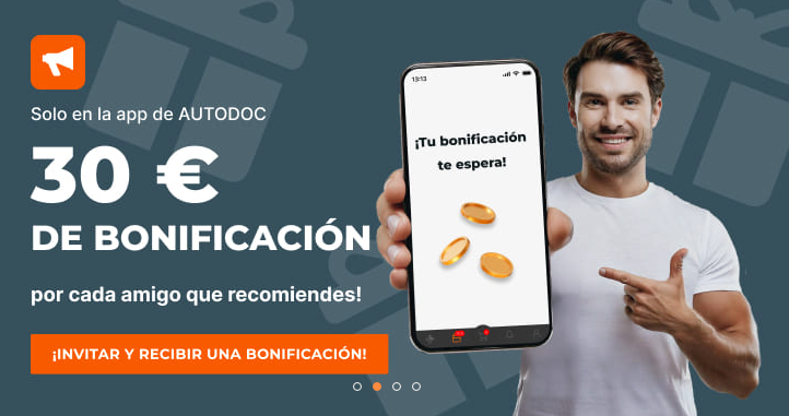 fondo azúl con promoción de 30 euros de descuento de autodoc