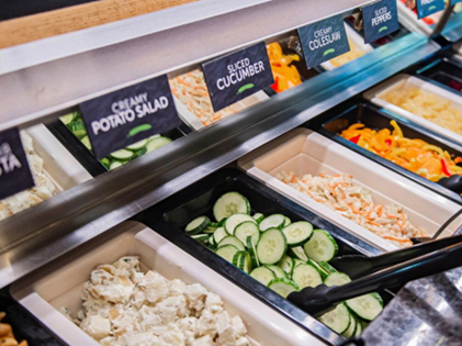 image showing the Harvester salad bar
