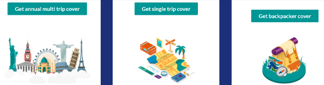 top three Insurefor products offered to customers who travel