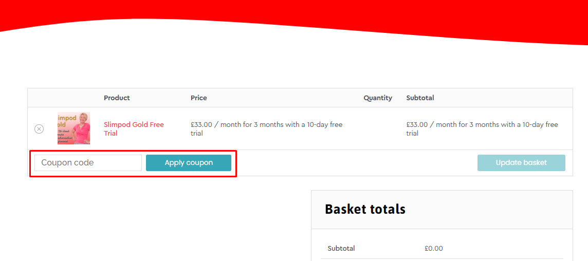 How do I use my Slimpod coupon code?