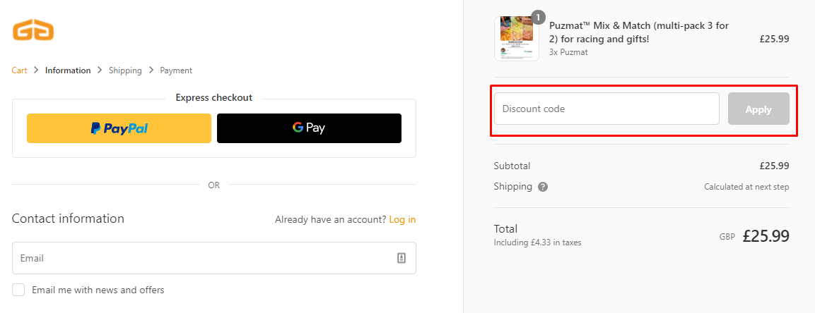 How do I use my The Great Game discount code?
