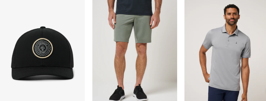 Best Father's Day deals: TravisMathew cap, shorts and shirt on different models