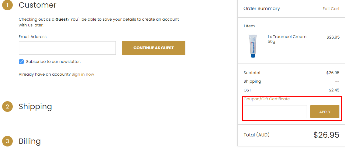 How do I use my Australian NaturalCare coupon code?