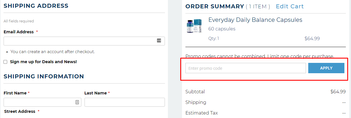 How do I use my elixinol promo code?