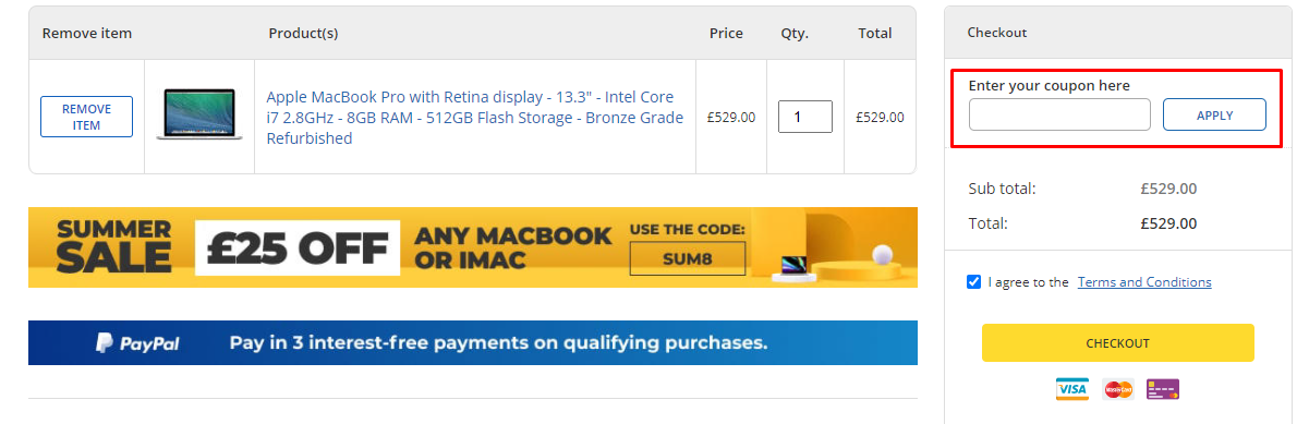 How do I use my Tech Trade coupon code?