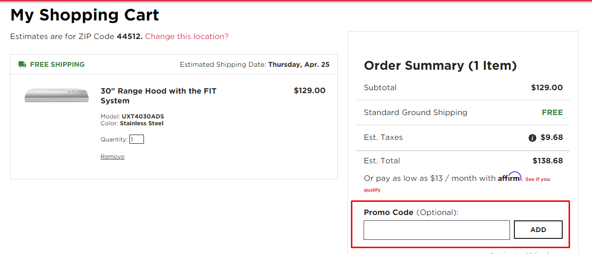 How do I use my Amana promo code?