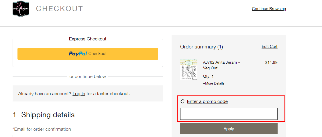How do I use my Colorado Craft Company promo code?