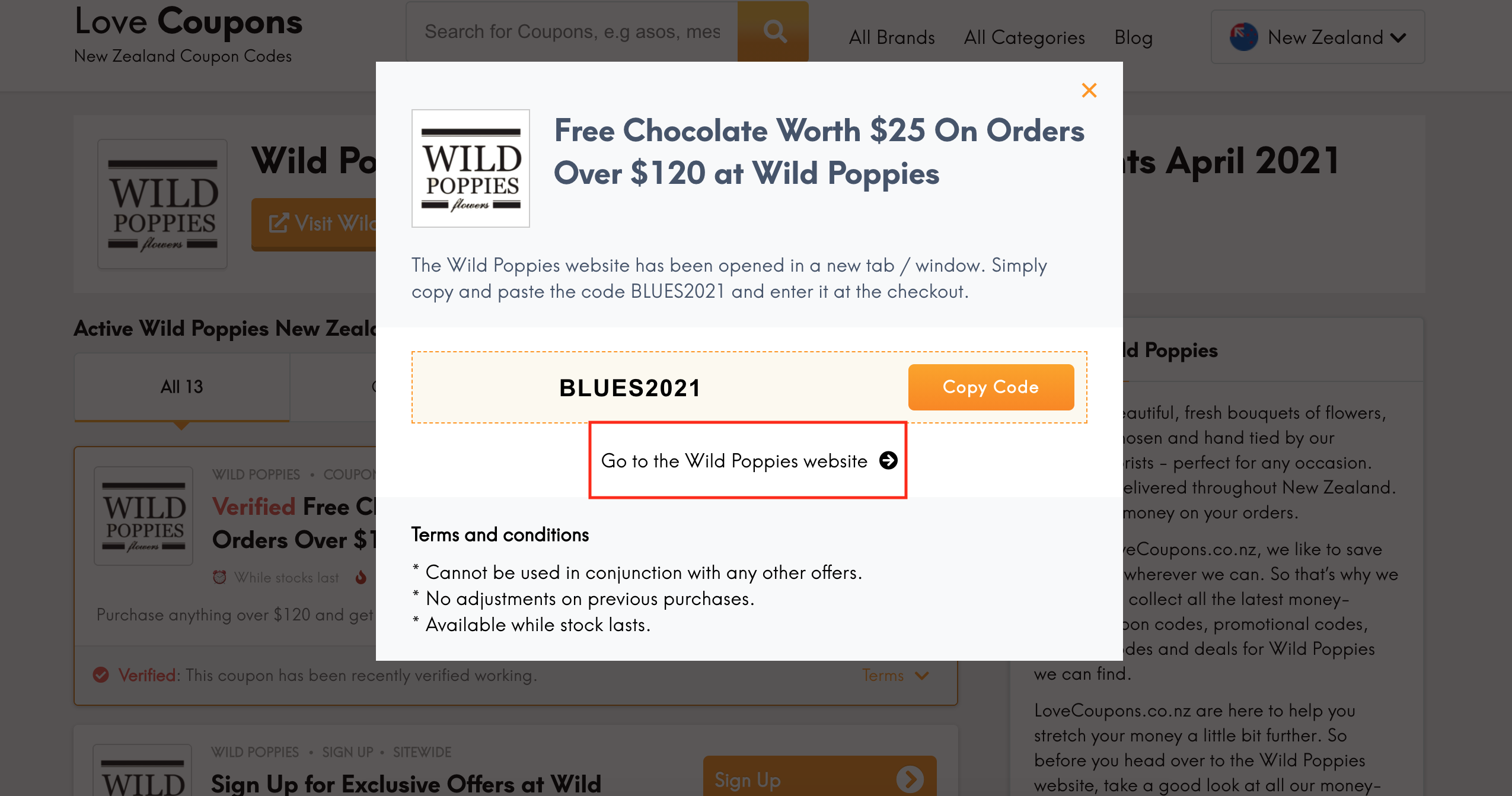 Wild Poppies Promo Codes July 2024