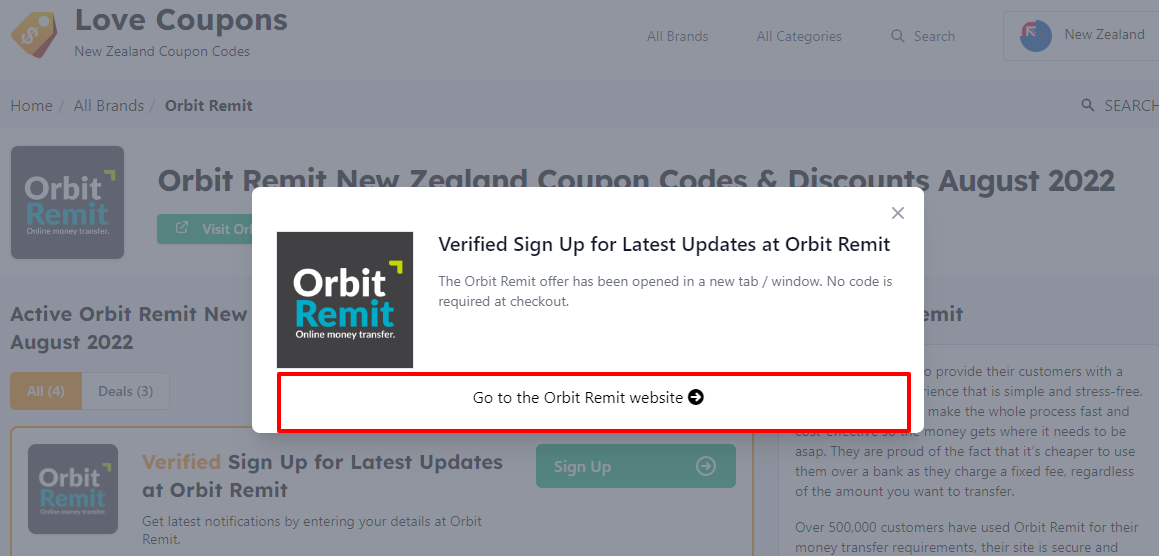 orbit remit offer