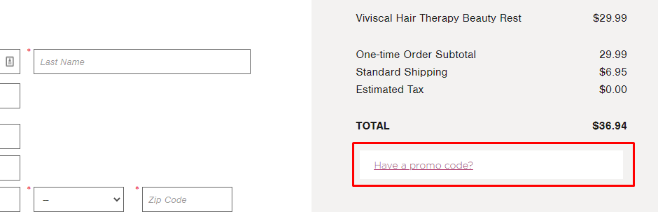 How do I use my Viviscal promo code?