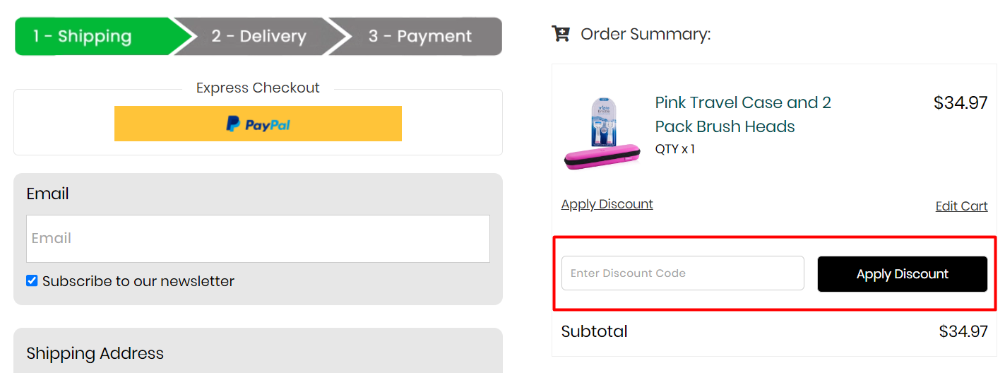 How do I use my Triple Bristle discount code?