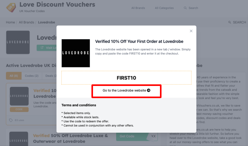 Lovedrobe Checkout