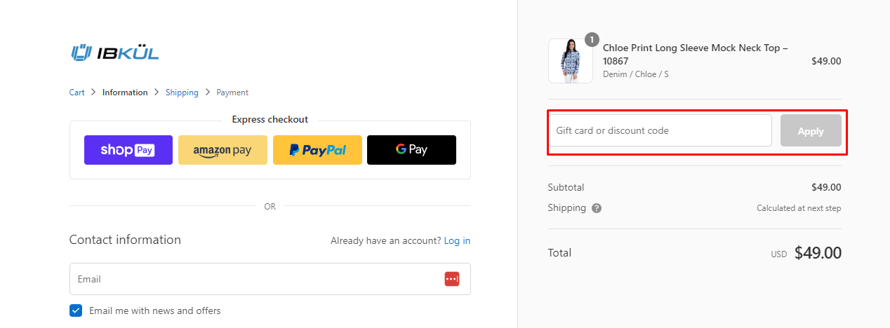 How do I use my IBKUL discount code?