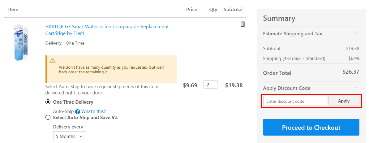 How do I use my DiscountFilterStore.com discount code?