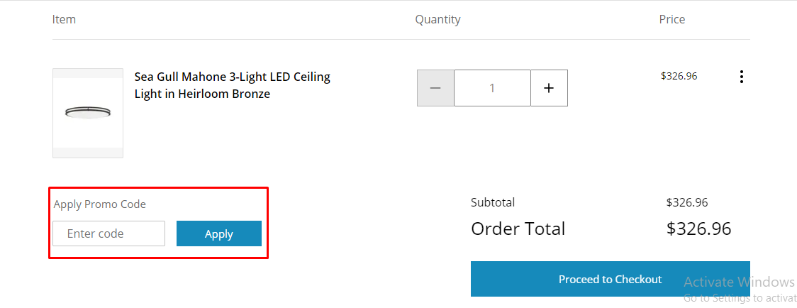 How do I use my LightsOnline.com promo code?