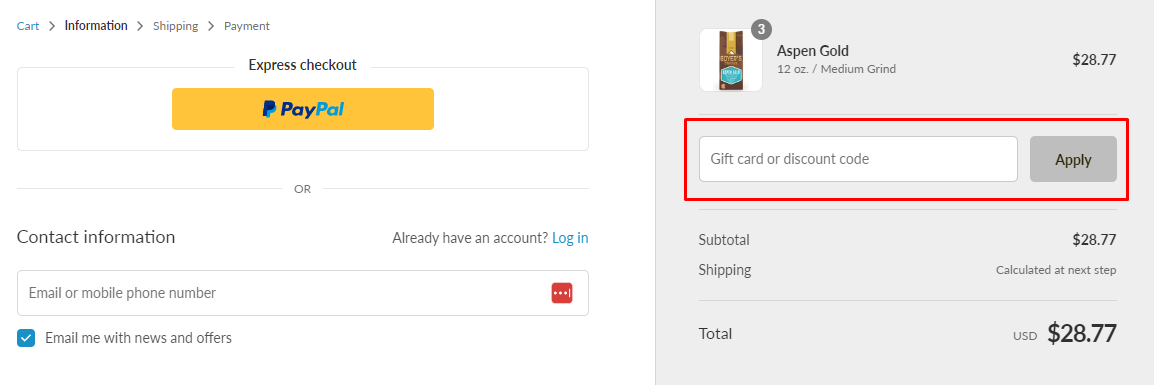 How do I use my Boyer’s Coffee discount code?