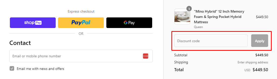 How do I use my Minocasa discount code?