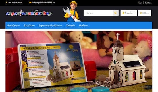 About Experimentiershop Homepage