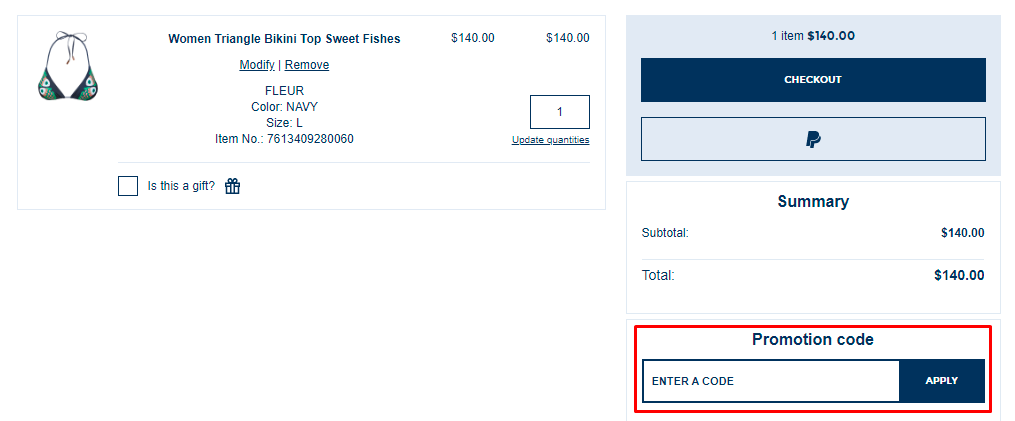 How do I use my Vilebrequin promotion code?