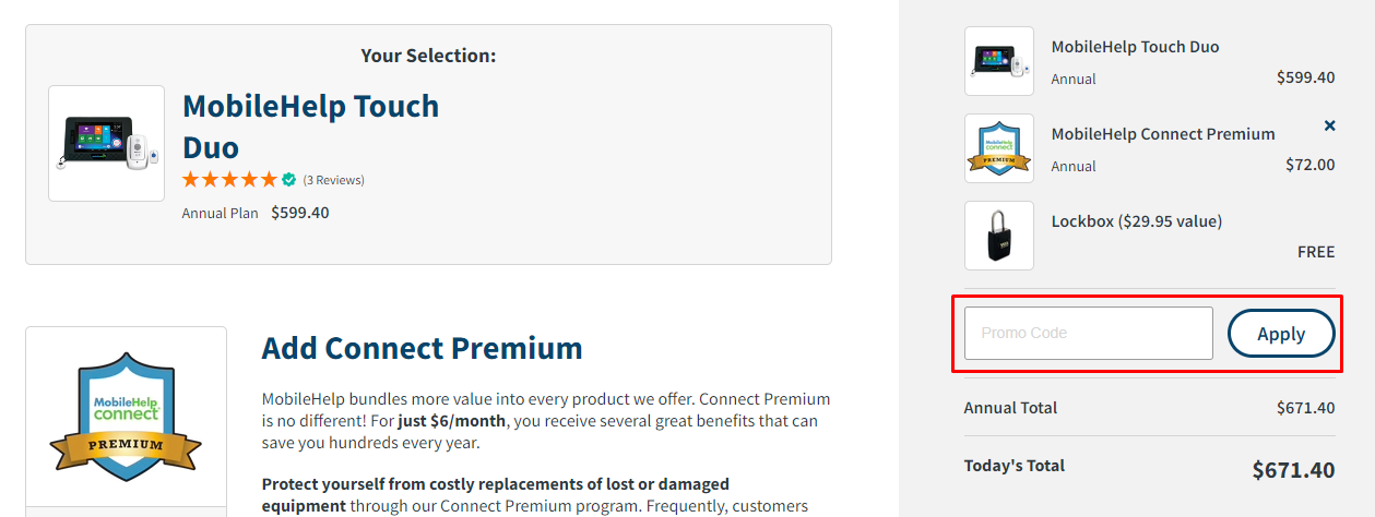 How do I use my MobileHelp promo code?