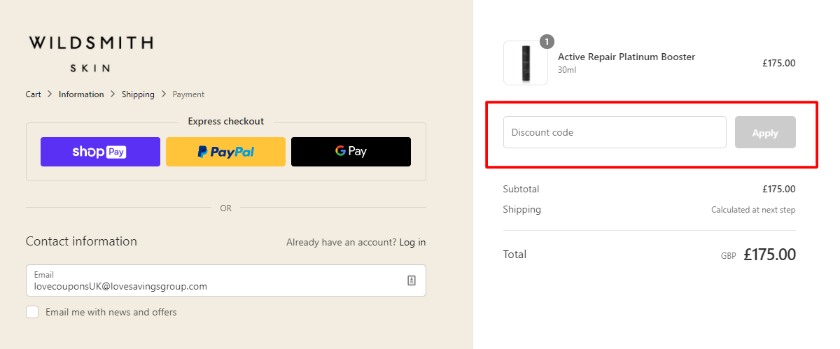 How Do I Use My WILDSMITH SKIN Promo Code?
