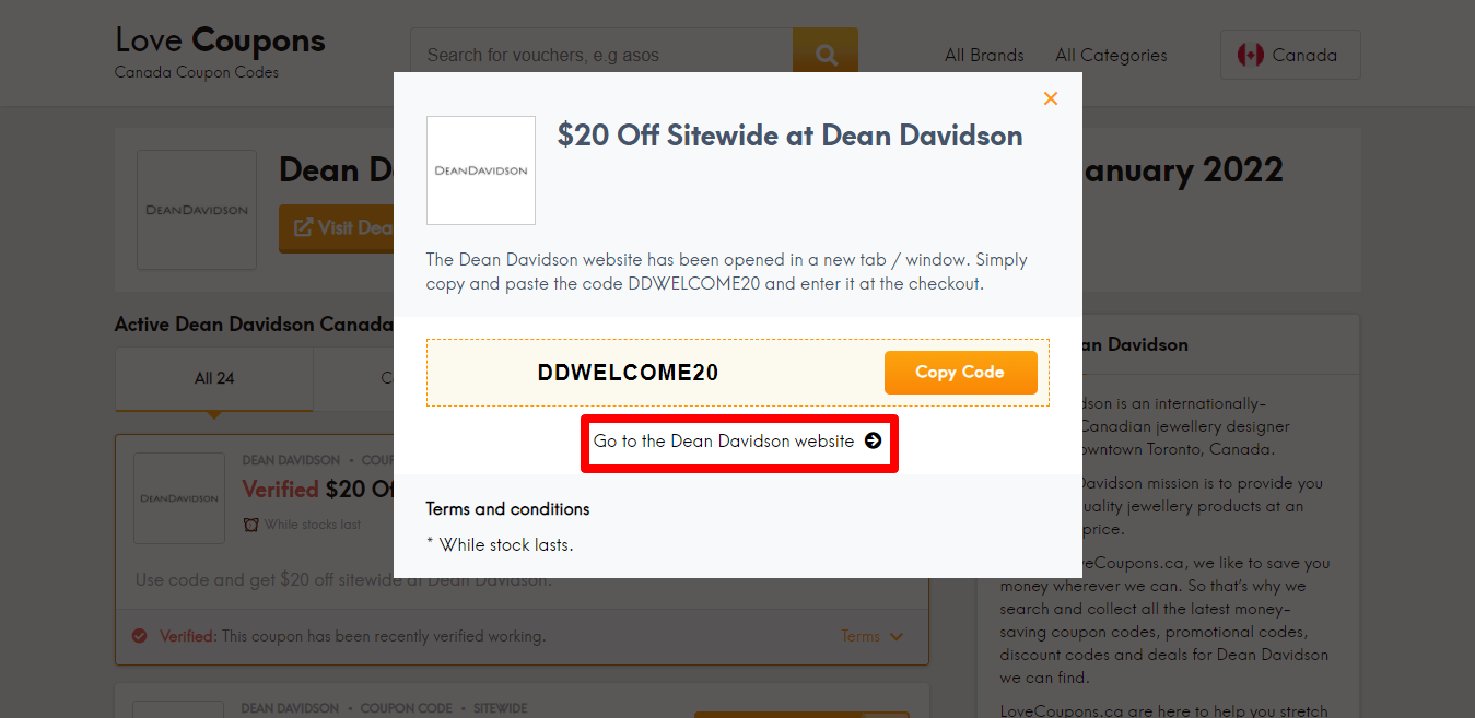 How Do I Use My Dean Davidson Promo Code?