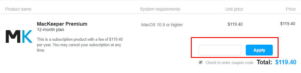 How do I use my MacKeeper discount code?