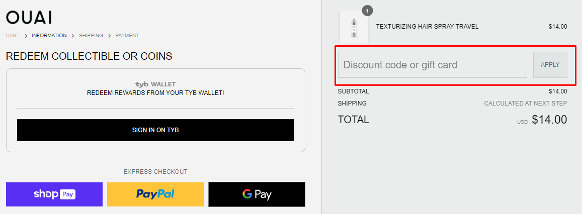How do I use my Ouai Haircare discount code?