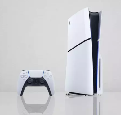 A white 5-disc slim console PlayStation from Ebuyer.com