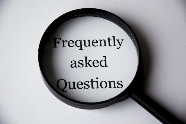 Best Afterpay Day Sales: A magnifying glass magnifying the sentence ‘Frequently asked questions’