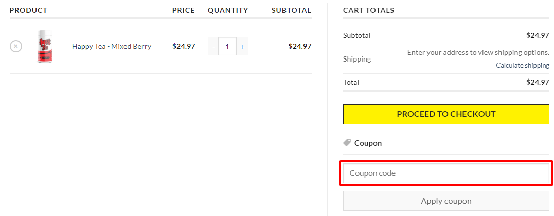 How do I use my Happy Tea coupon code?