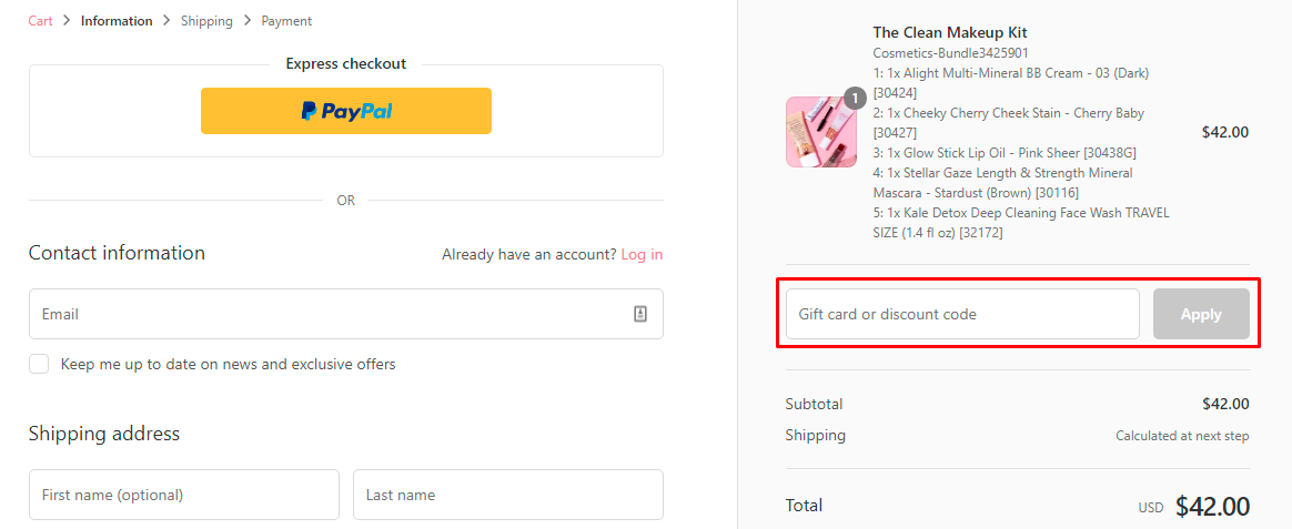 How do I use my Pacifica Beauty discount code?