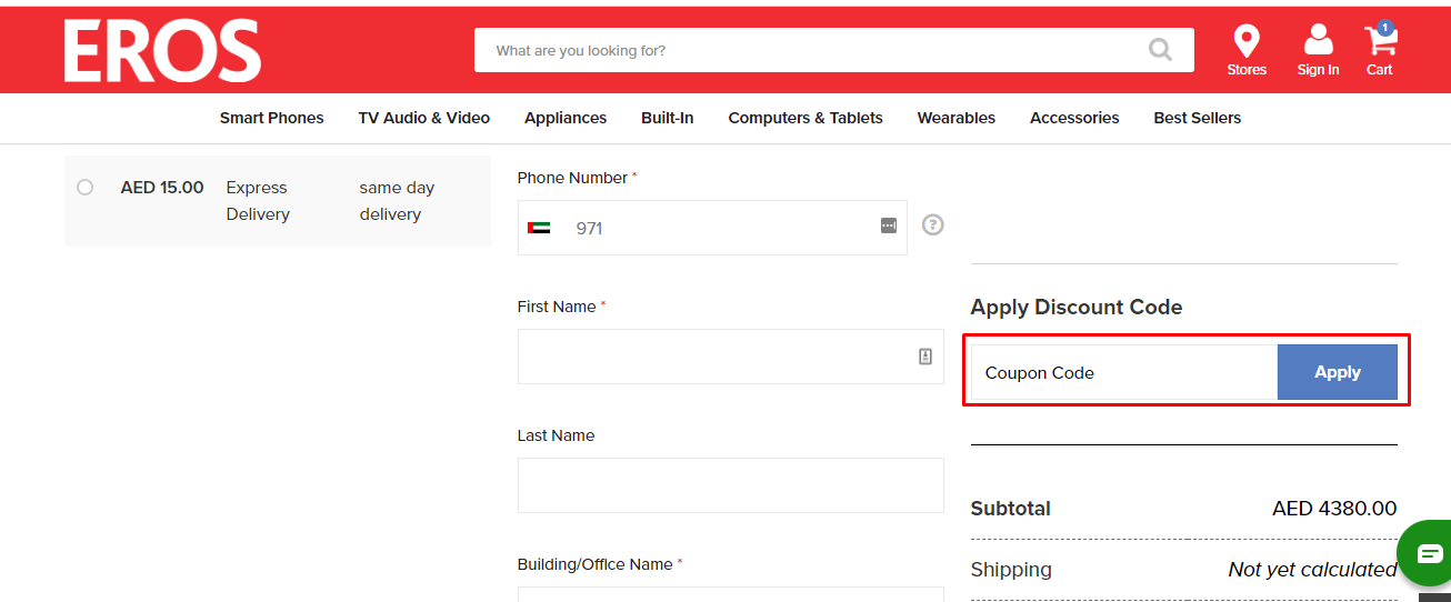 How do I use my Eros Digital Home coupon code?