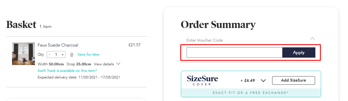 How do I use my Swift Direct Blinds discount code?
