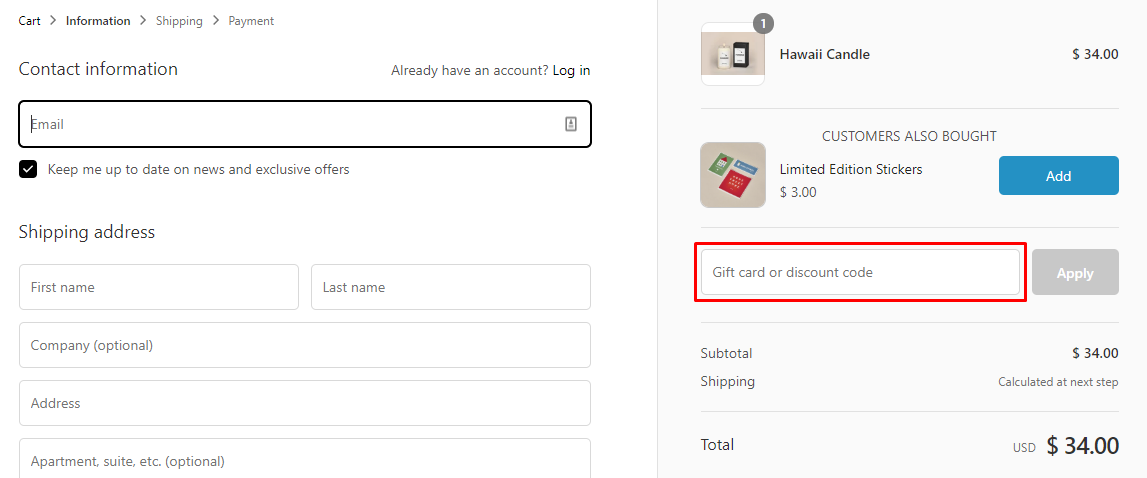 How do I use my Homesick discount code?