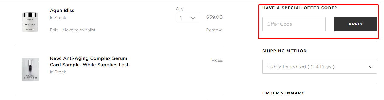 How do I use my Merle Norman offer code?